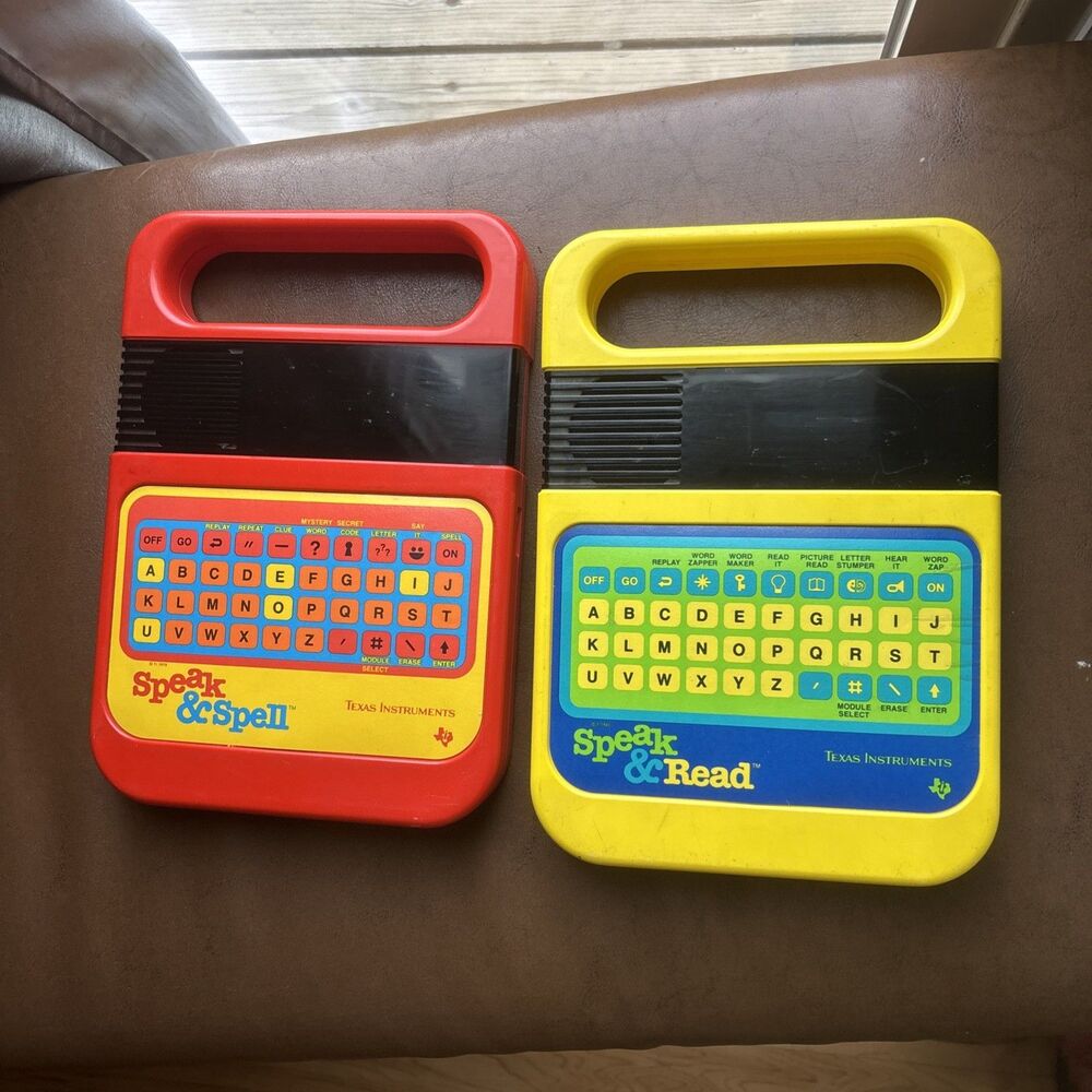 Vintage Texas Instruments Speak And Spell (1980) And Speak And Read (1980)